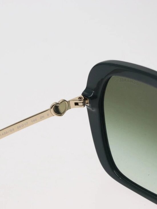 CHANEL Sunglasses plastic Green CC Auth BA12623M main image 13